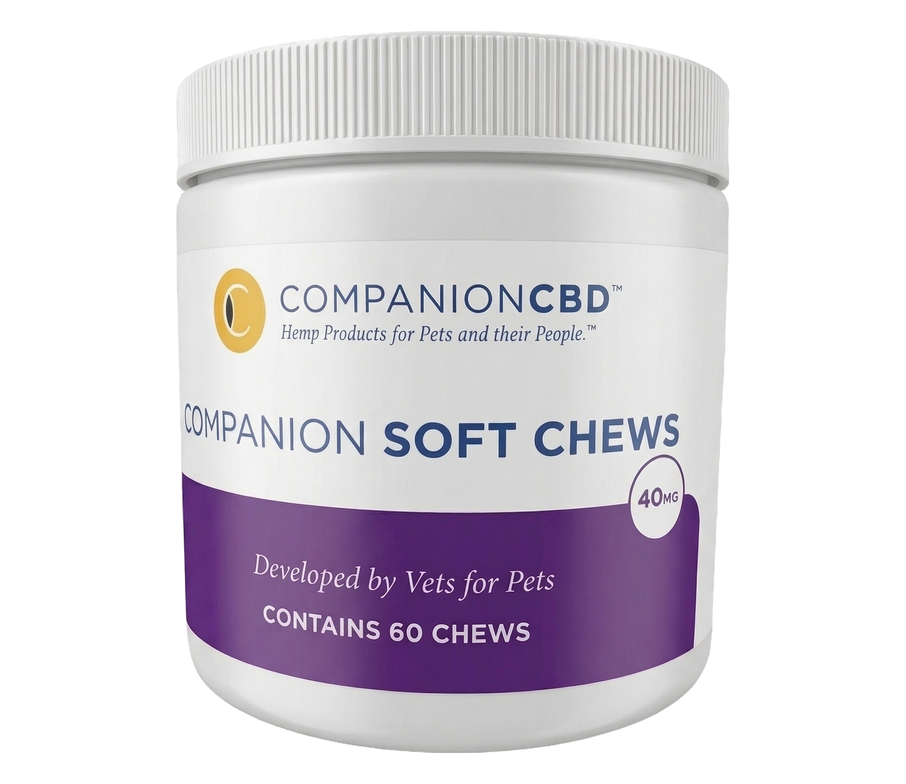 Companion CBD 40mg soft chews jar